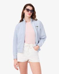 Relaxed Fit Zipped Badge Sweatshirt