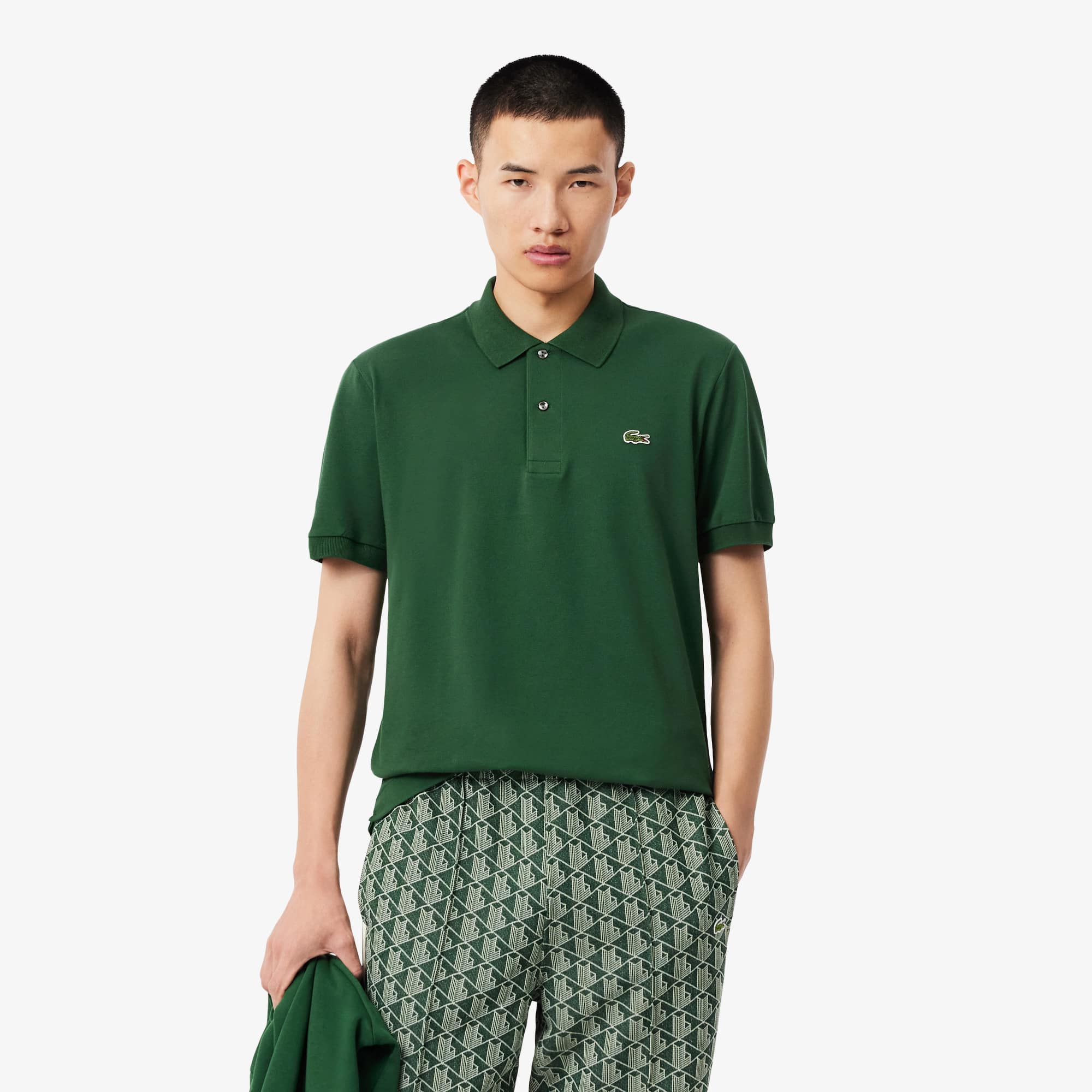 Lacoste Regular-fit Cotton Pima Polo Shir In Green