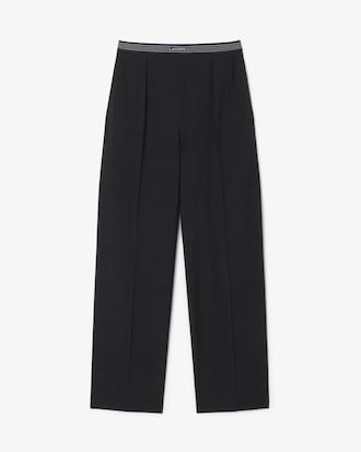 Oversized Wool Blend Pleated Pants