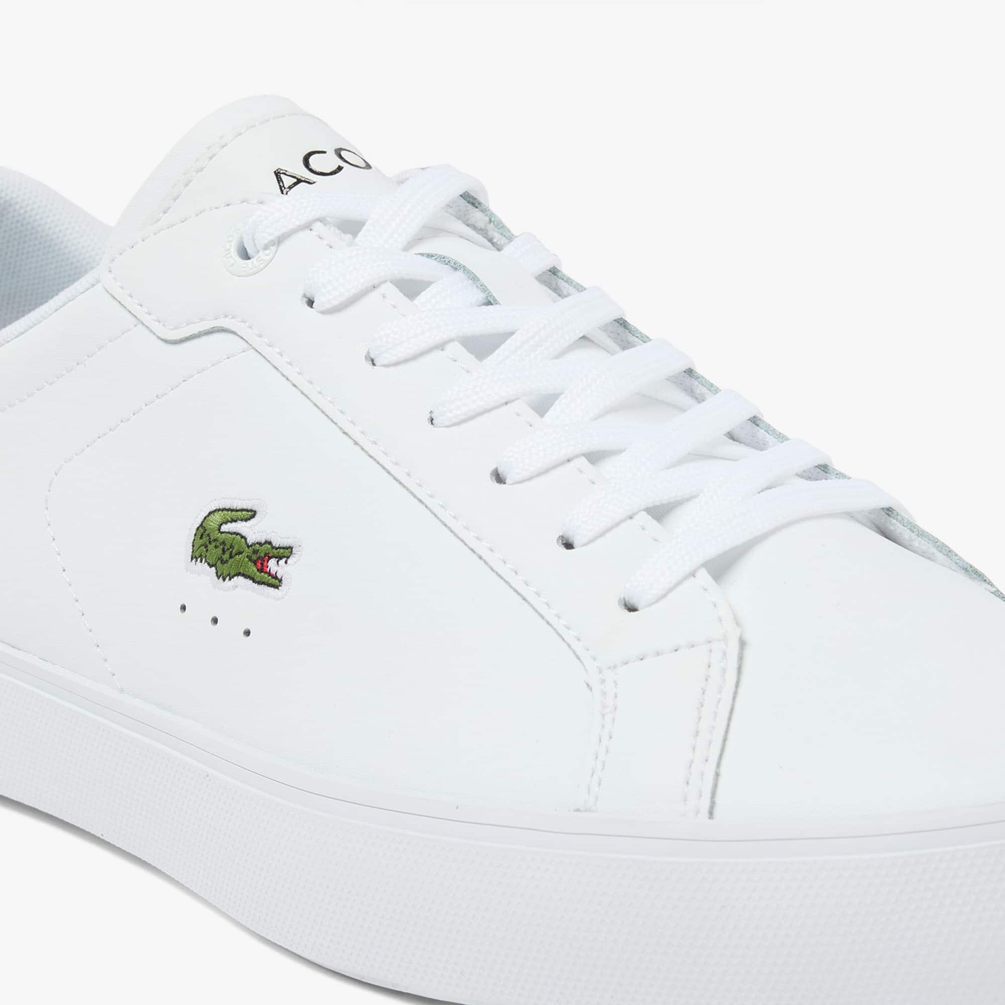 LACOSTE ホワイト 厚底スニーカー Men's Powercourt Graphic Leather Sneakers - Sneakers - New In 2026