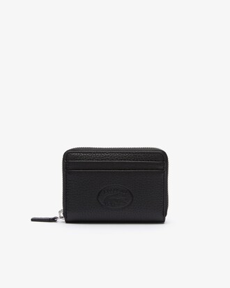 Monedero peque&ntilde;o con cierre de piel granulada Croco Crew para mujer