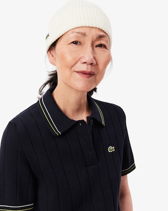 Women's Made In France Ribbed Cotton Polo