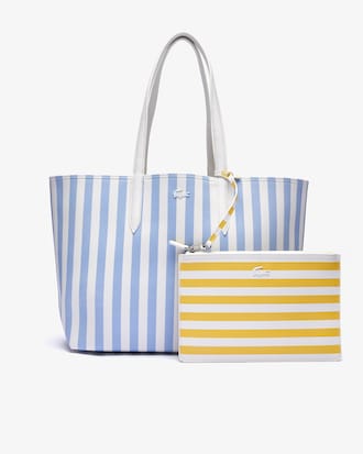 Anna Reversible Striped Canvas Tote