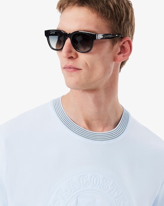 Playera para hombre de punto de algod&oacute;n bordado