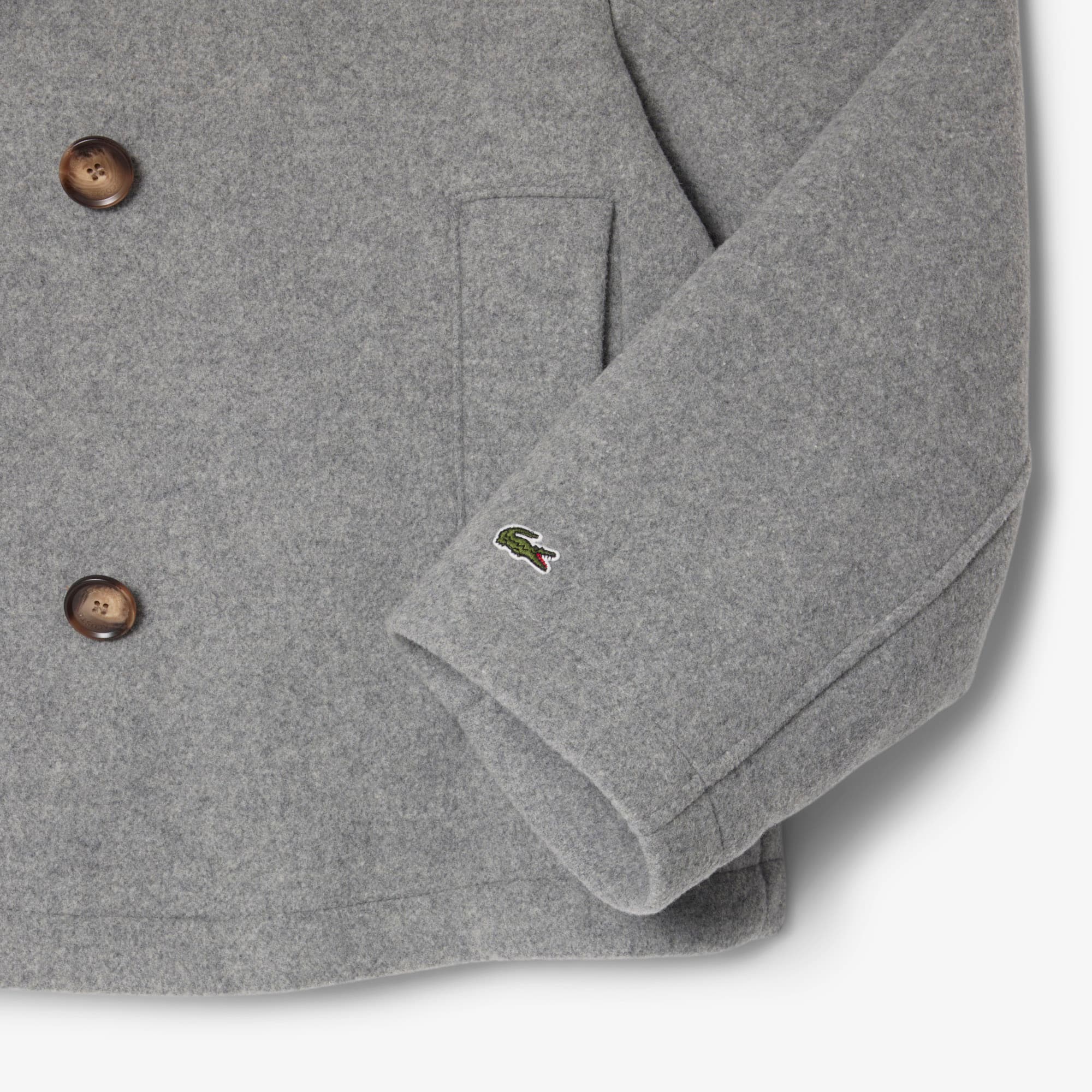 Women's Short Oversized Wool Blend Pea Coat
