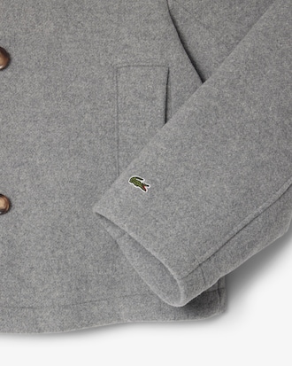 Women's Short Oversized Wool Blend Pea Coat