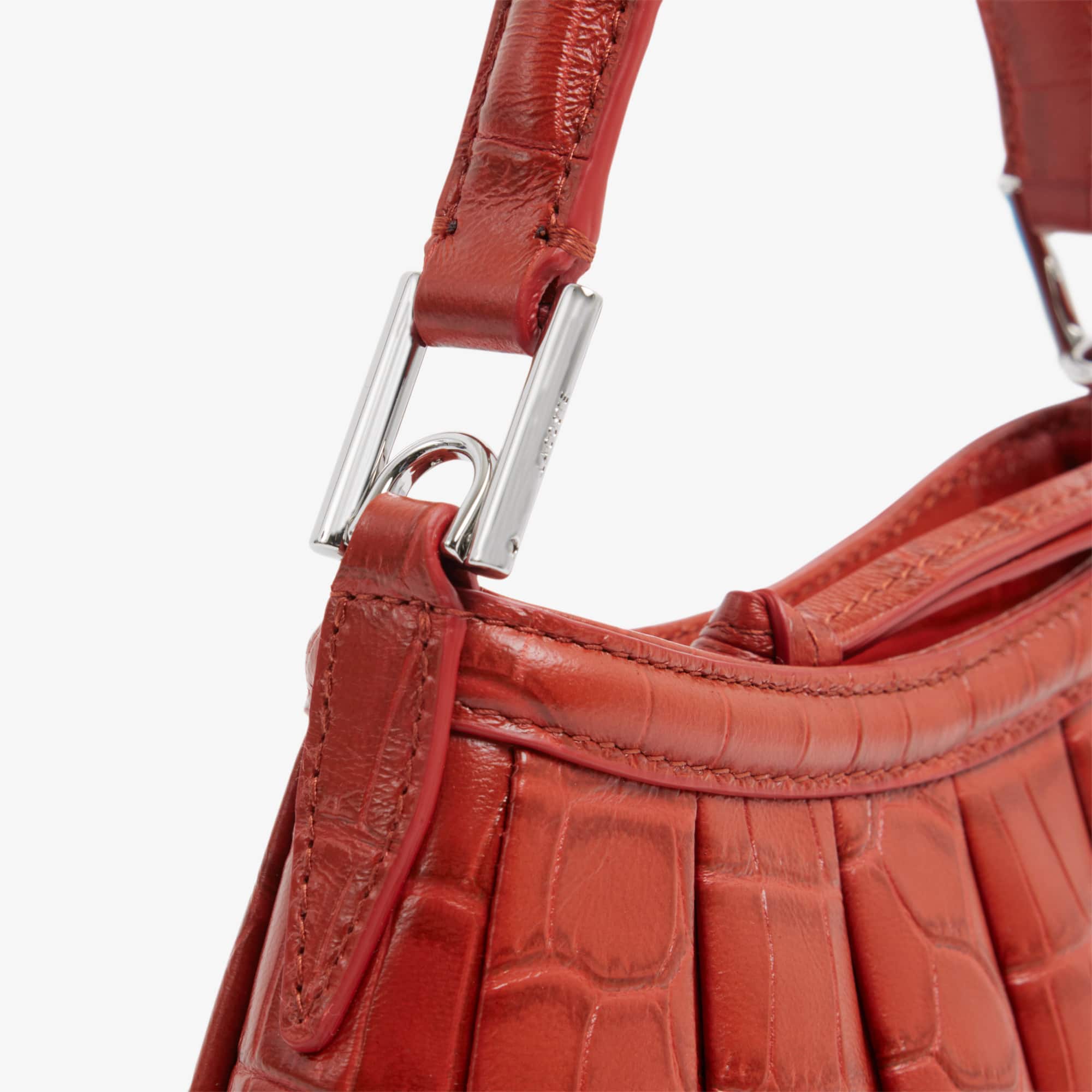 Runway Mini Lenglen Crocodile Effect Leather Bag