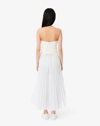 Women's Pleated Sleeveless Polo Dress