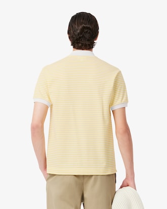 Men's Classic Fit L.12.12 Striped Petit Piqué Polo