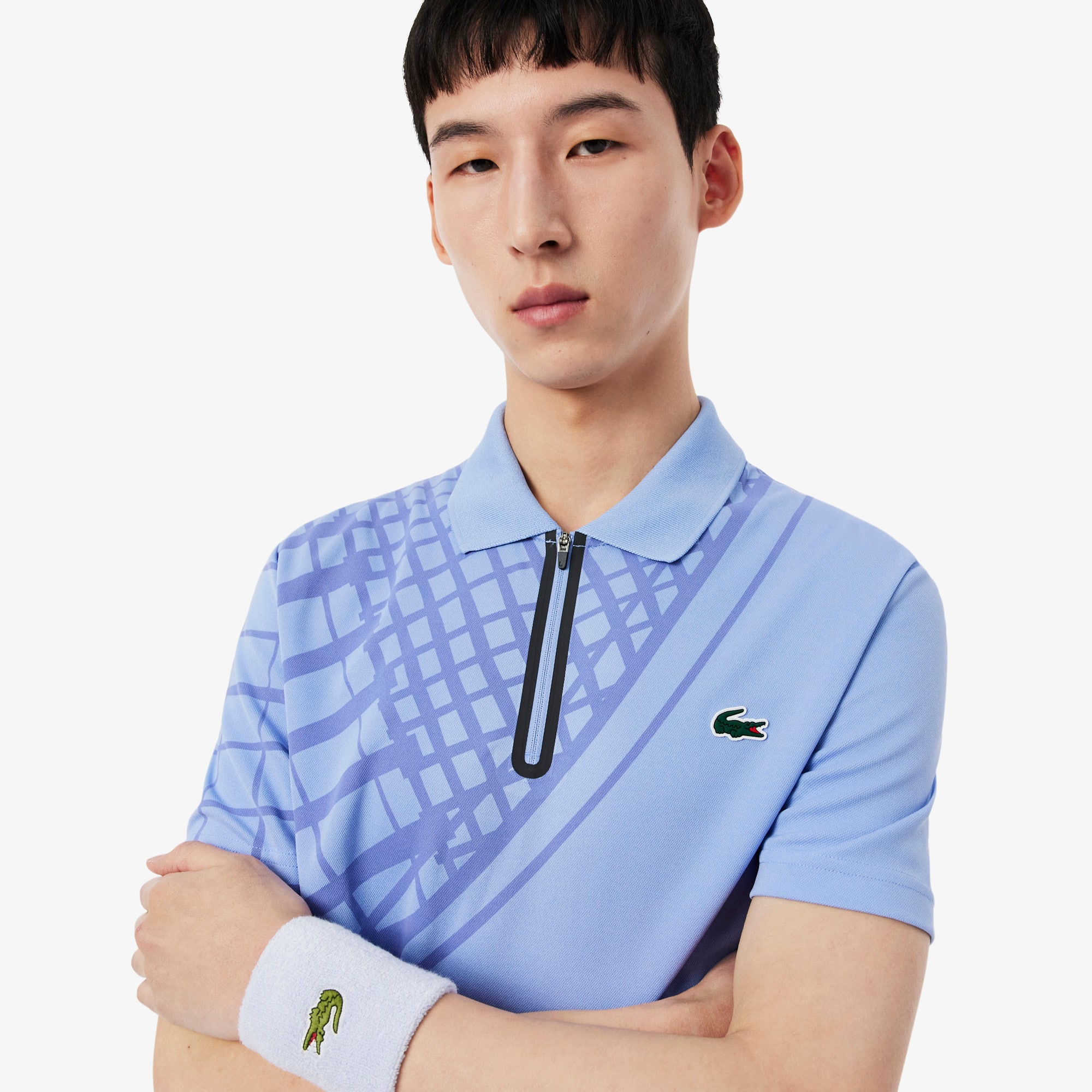 Men's Ultra Dry Printed Slim Fit Tennis Polo - Polo Shirts - New