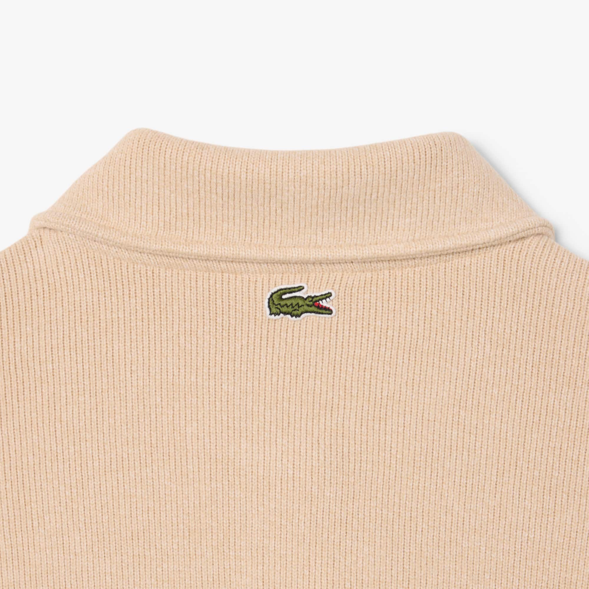 Oversized Ribbed Polo Collar Sweatshirt