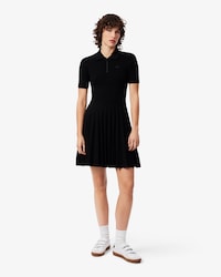 Women's Pleated Polo Collar Dress