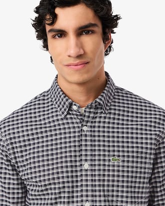 Men's Regular Fit Stretch Plaid Shirt