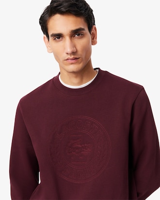 Men's Embossed Logo Piqué Sweatshirt
