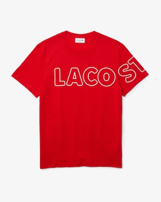 T-shirt &agrave; col rond H&eacute;ritage en coton chin&eacute; avec marquage