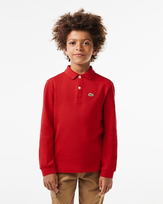 Kids' Long Sleeve Petit Piqué Polo