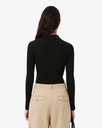 Women's Slim Fit L.12.D Ribbed Cotton Polo