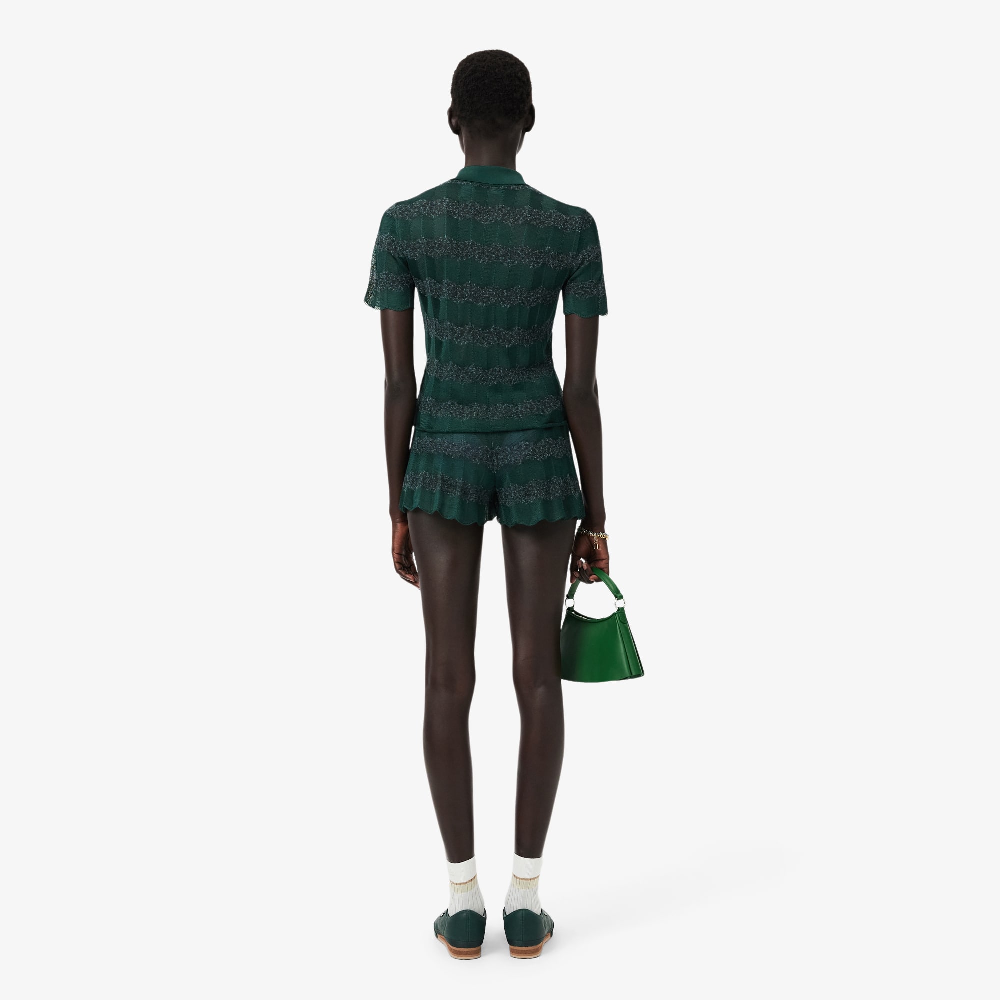 Runway Pointelle Knit Shorts