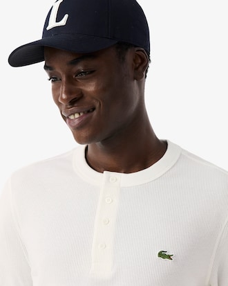 Waffle Knit Henley T-Shirt