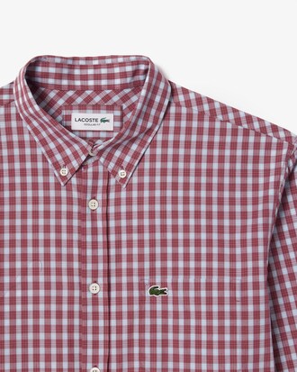 Camisa Regular Fit De Popelina A Cuadros