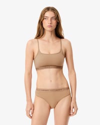 Scallop Waist Microfiber String Briefs