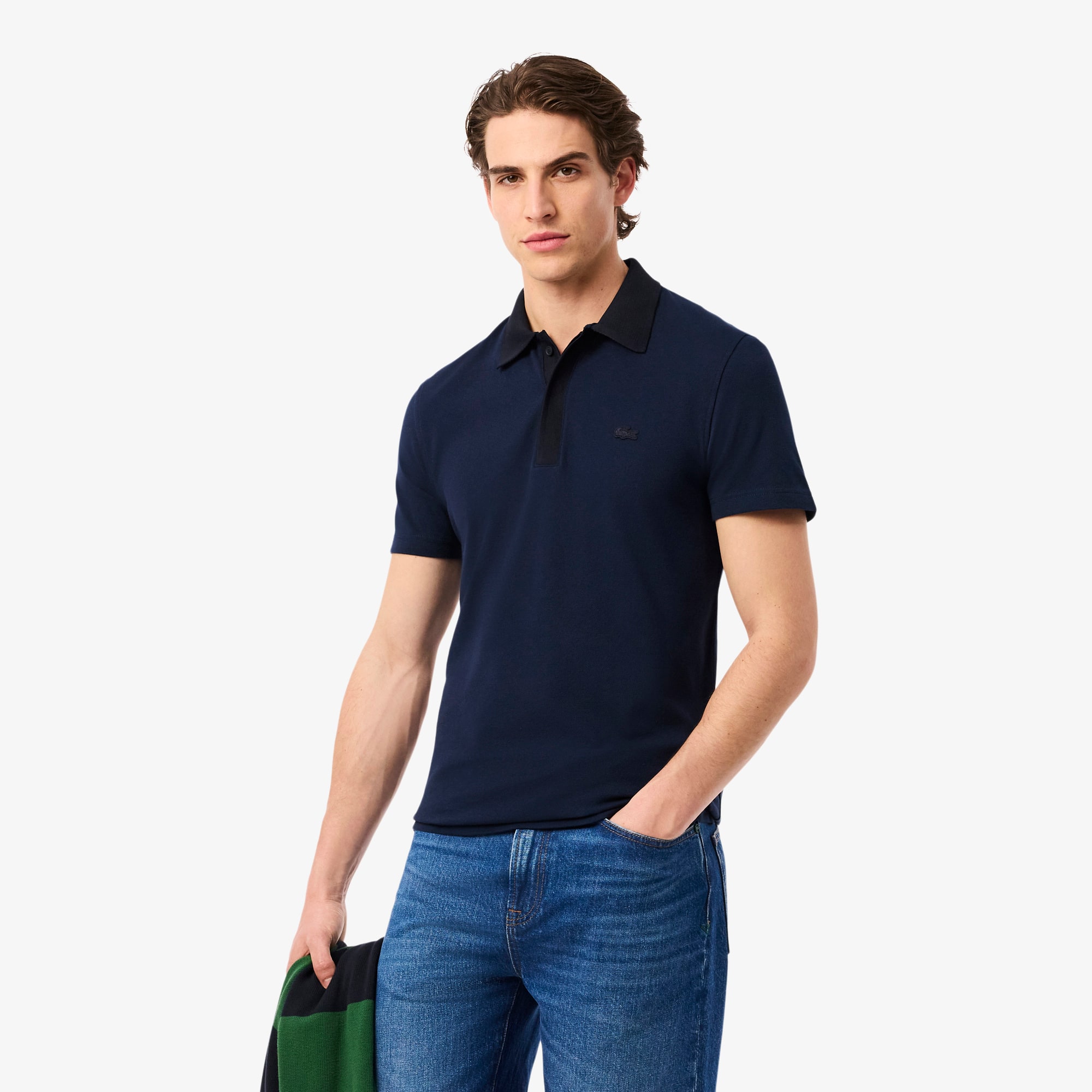 Lacoste Men's Regular Fit Piqué Polo - L - 5 In Blue