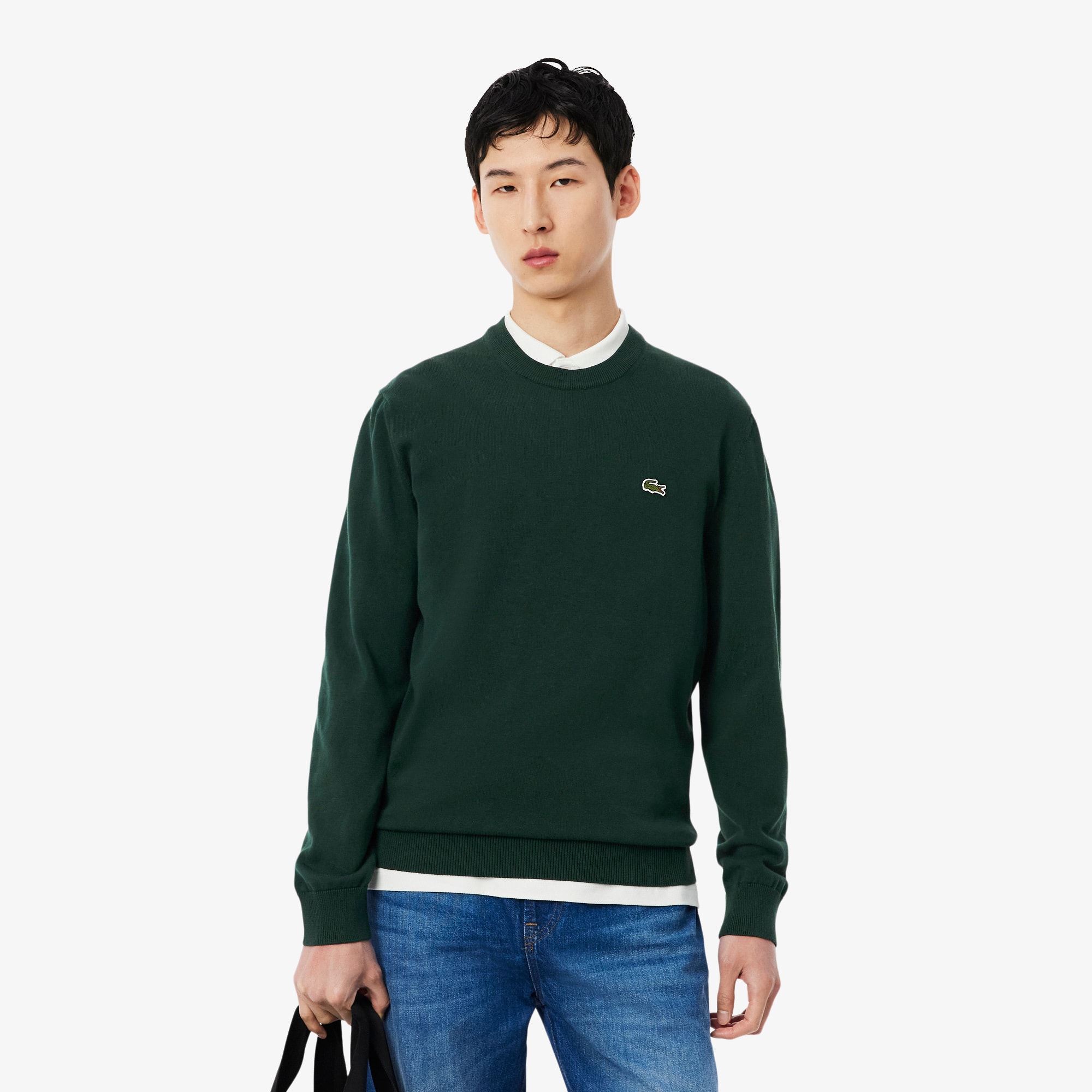 Men's Crew Neck Cotton Sweater - Sweaters & Sweatshirts - New In