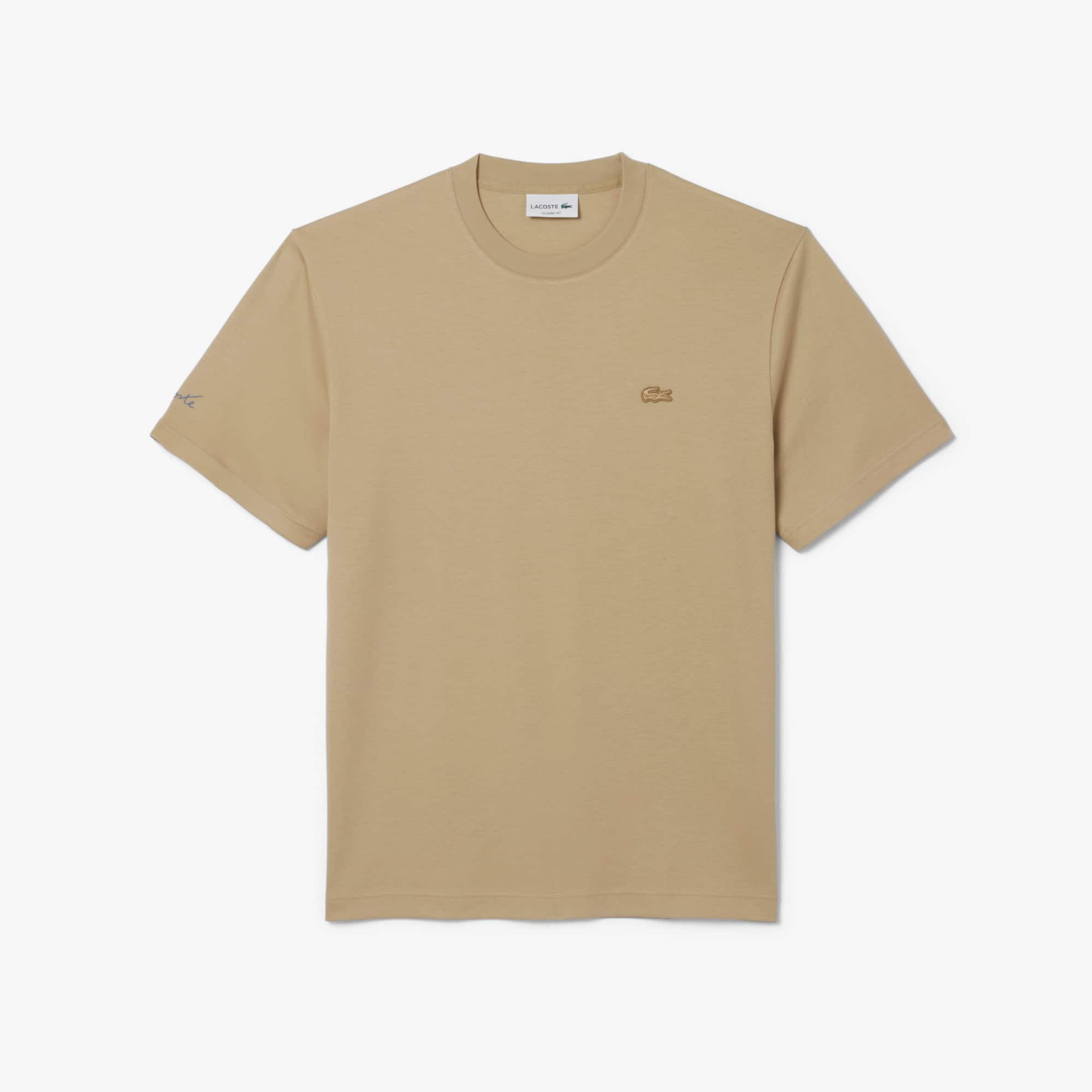 Lacoste Men's Embroidered Signature T-shirt - Xxl - 7 In Brown