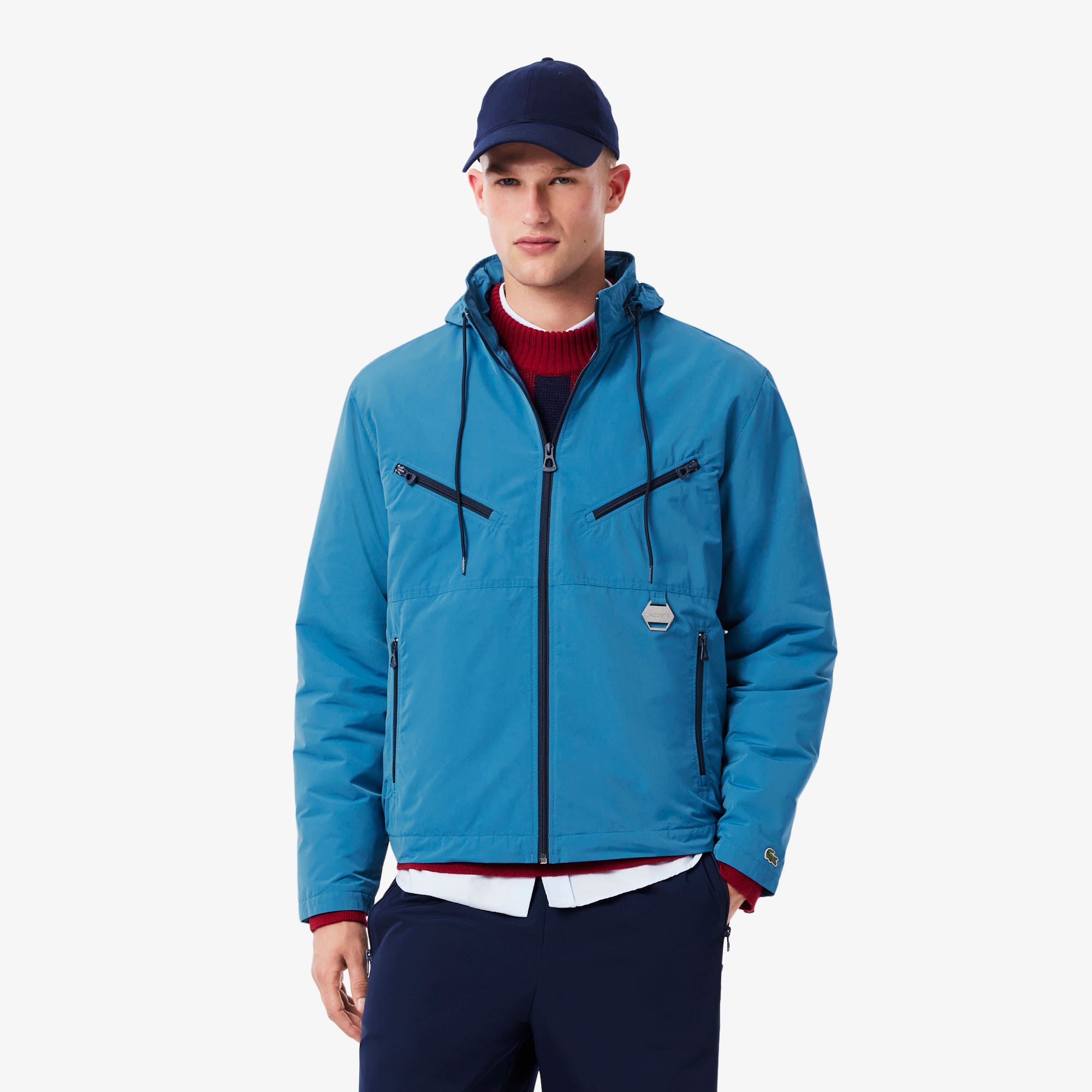 Lacoste Men's Archive Edition Water-repellent Jacket - 54 - L In Blue
