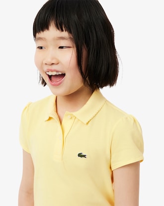 Kids' Scalloped Collar Mini Piqu&eacute; Polo