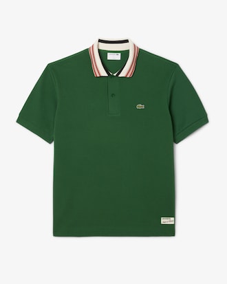 Men's Made In France Classic Fit Stripe Collar Polo