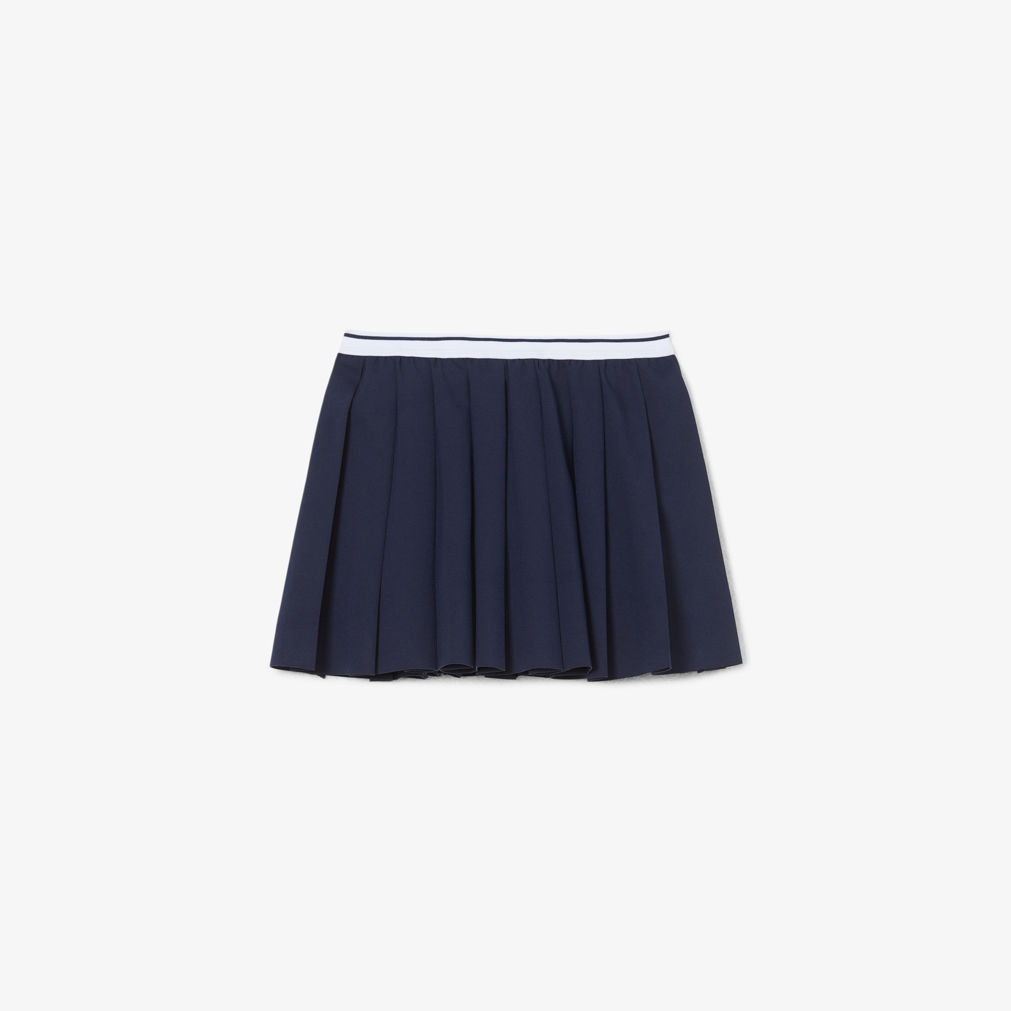Oxford Cotton Pleated Skirt