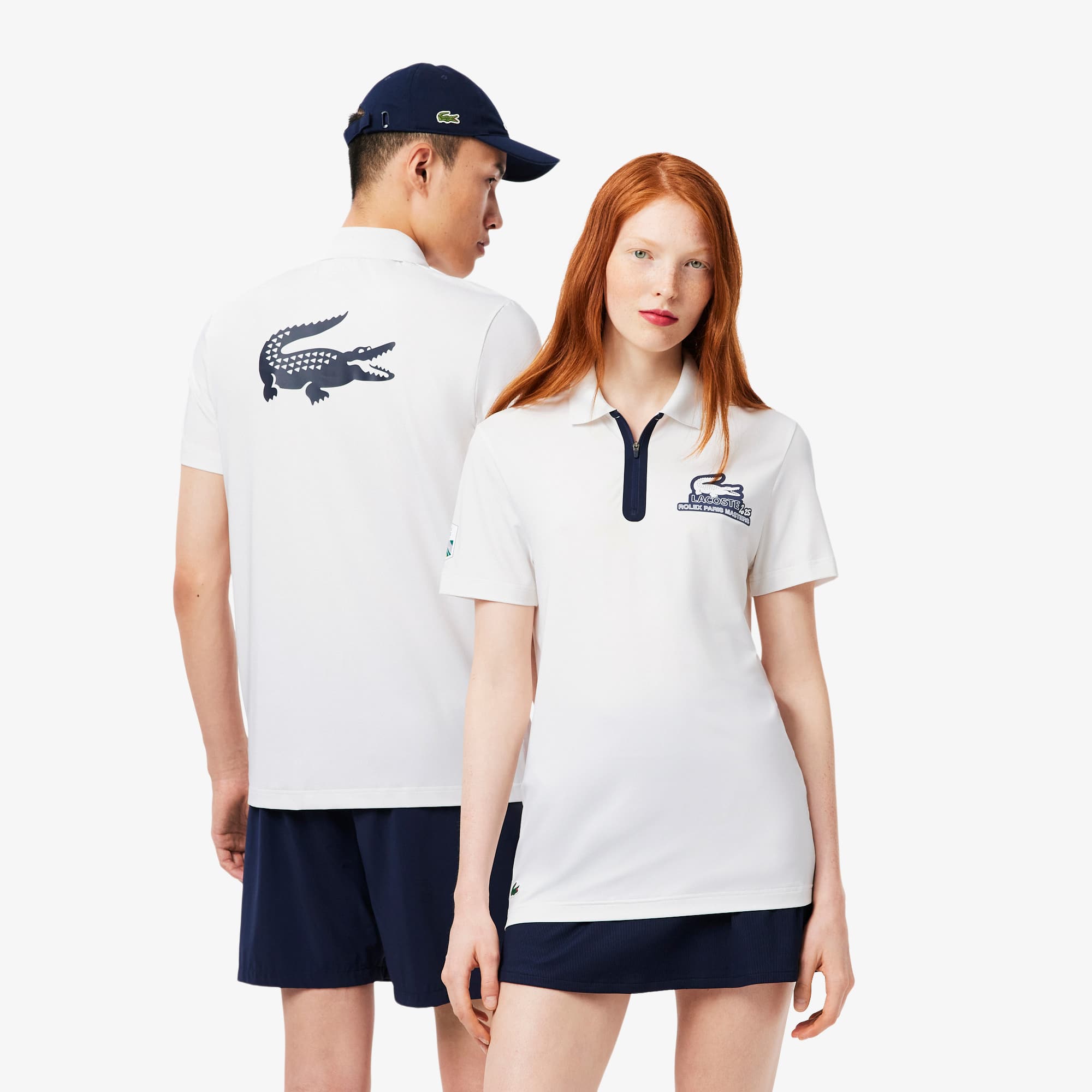Lacoste Unisex Rolex Paris Masters Edition Ballboy Polo - Xxs In White