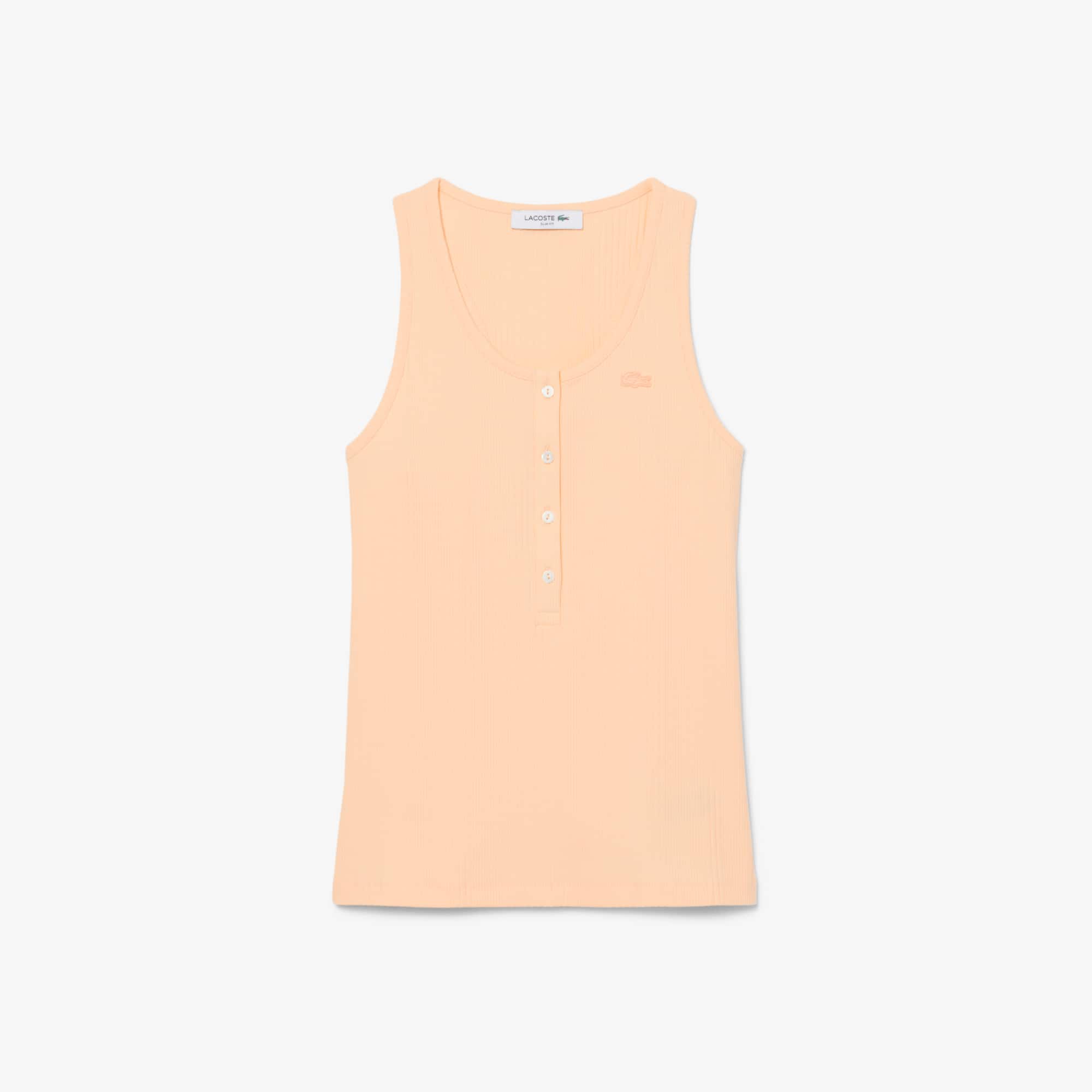 Slim Fit Ribbed Cotton Tank Top