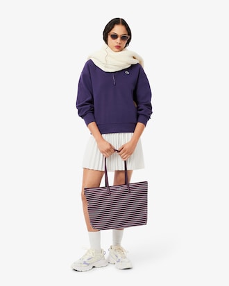 Large Striped L.12.12 Concept Tote
