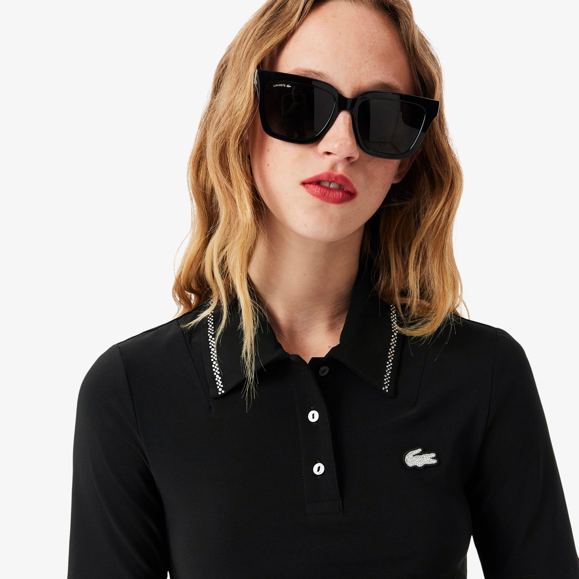 Women's L.12.D Slim Fit Diamanté Pop Polo - Polo Shirts - New In