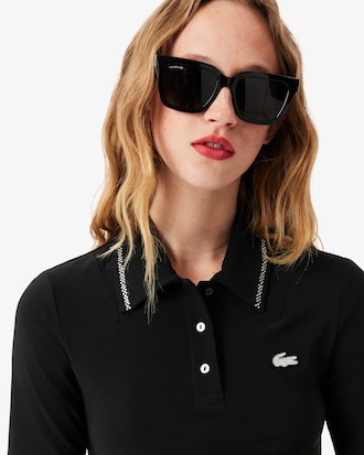 Women's L.12.D Slim Fit Diamanté Pop Polo