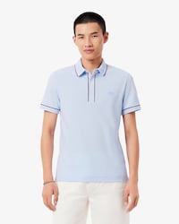 Polo Smart Paris homme en coton stretch contrast&eacute;