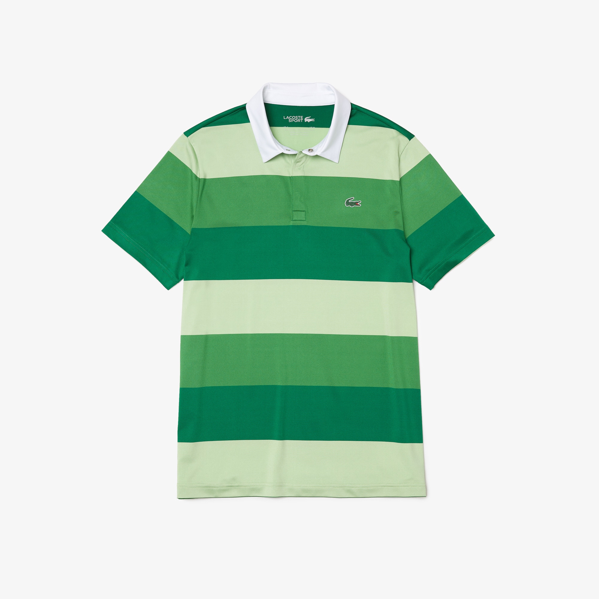 Men's Lacoste SPORT Striped Breathable Stretch Golf Polo Shirt