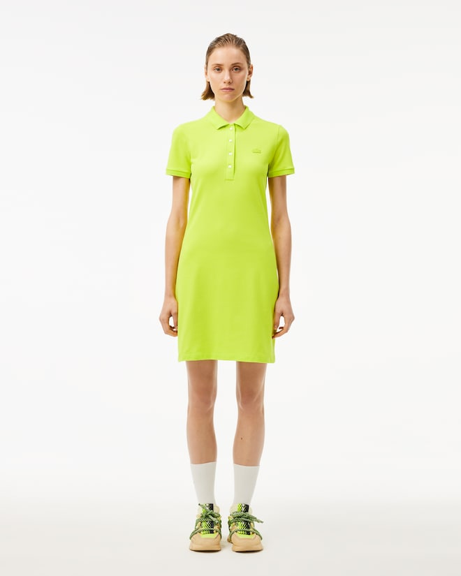Women's Slim Fit Stretch Mini Piqué Polo Dress
