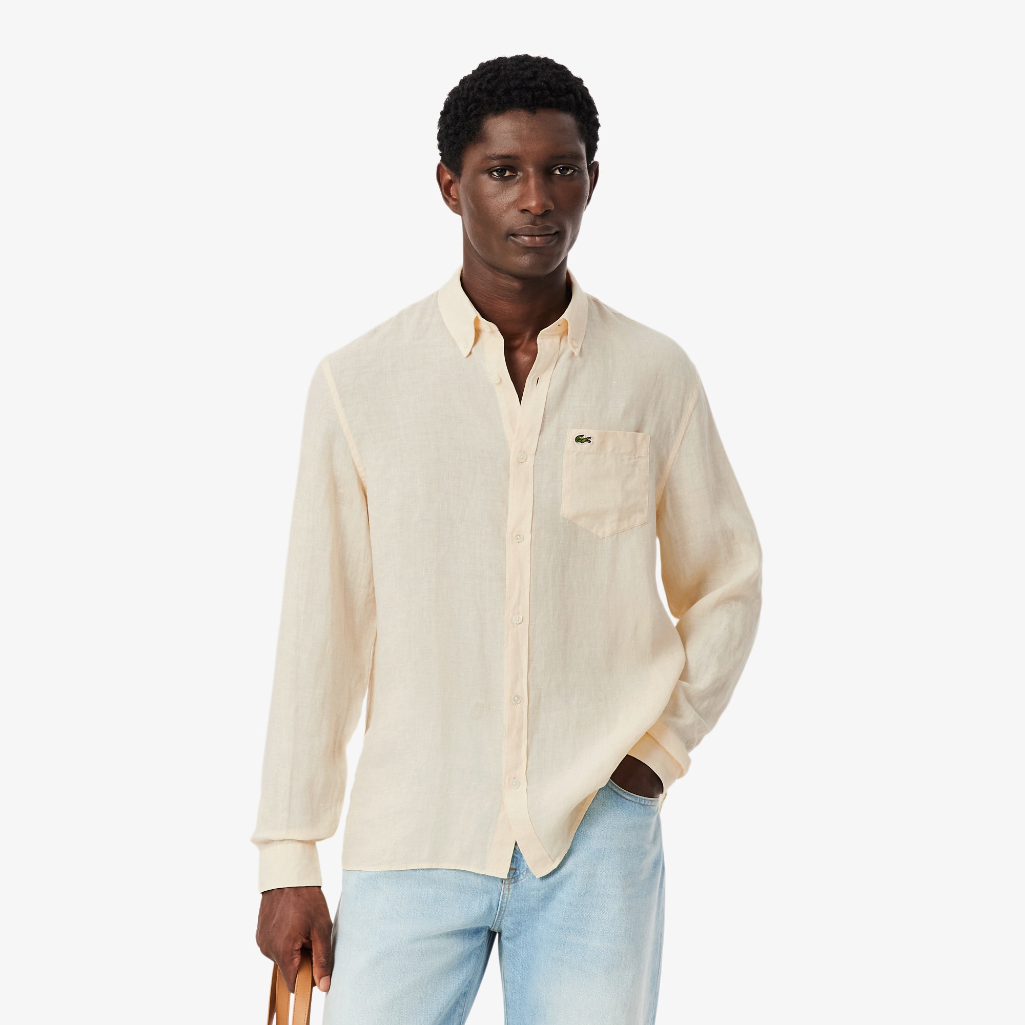 Lacoste Men's Regular Fit Linen Shirt
