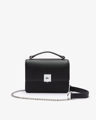 Sac cartable carr&eacute; &agrave; bandouli&egrave;re LCST en toile textur&eacute;e