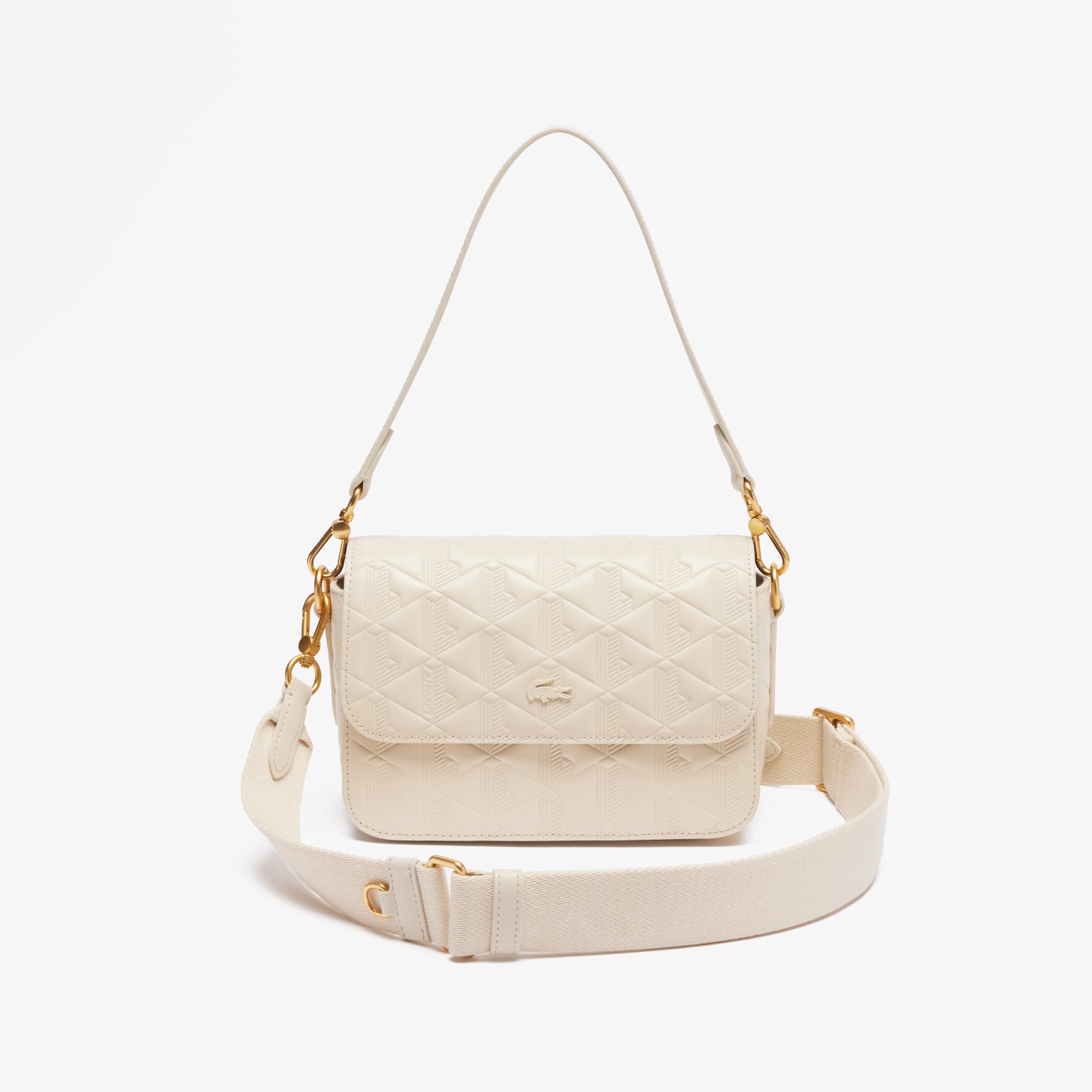 【レディース】  Fay Monogram Shoulder バッグ Calvin Klein Fay Shoulder Bag, Almond/Taupe/Cherub White