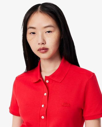 Women's Slim Fit Stretch Mini Piqué Polo Dress