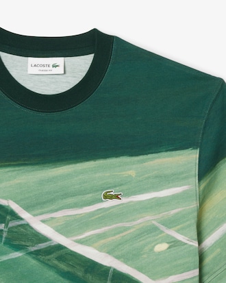 Men's Classic Fit Tennis Print T-Shirt