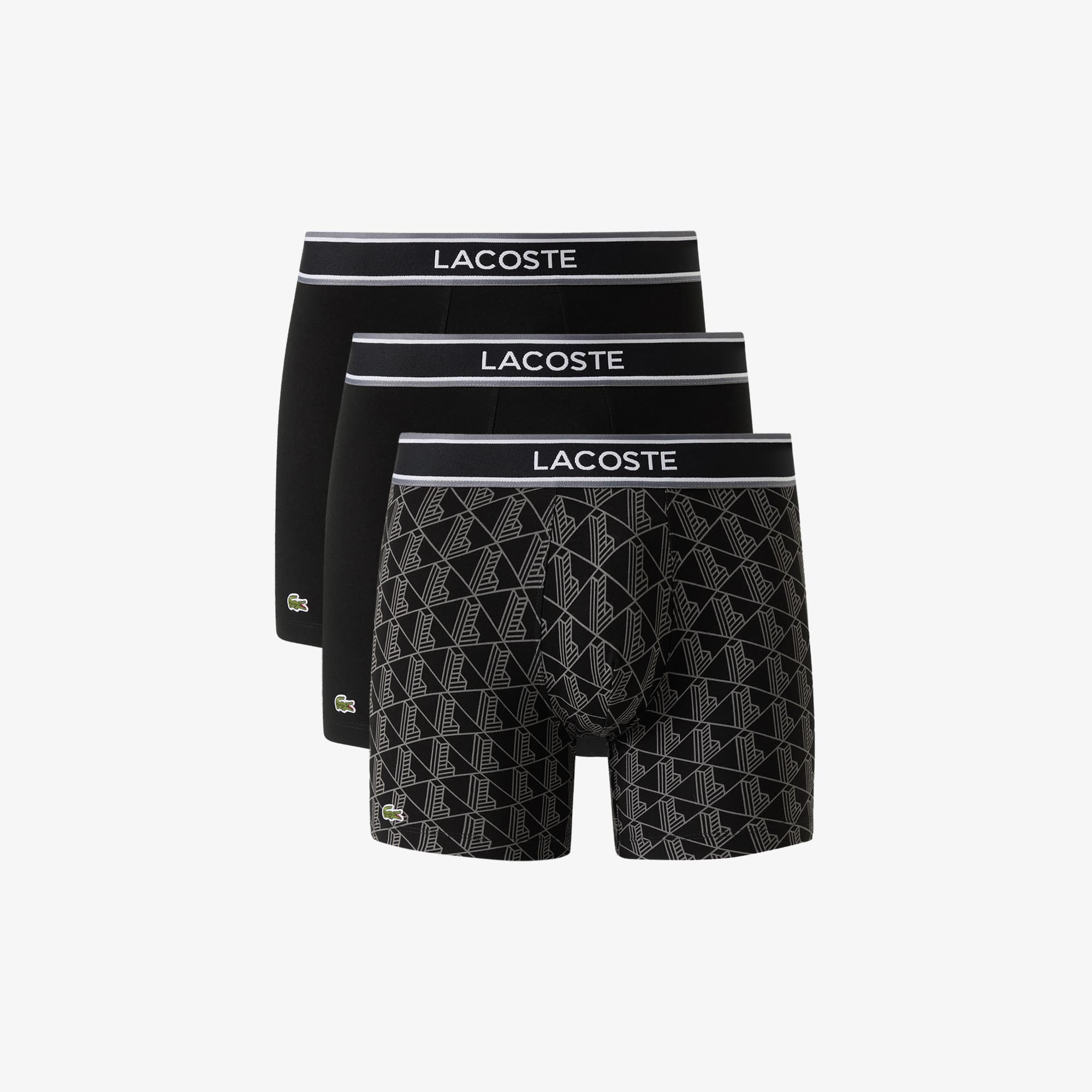 Men's 3-Pack Monogram Print Boxer Briefs