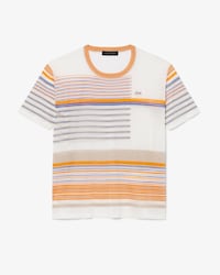 Runway Striped Satin Jersey T-shirt