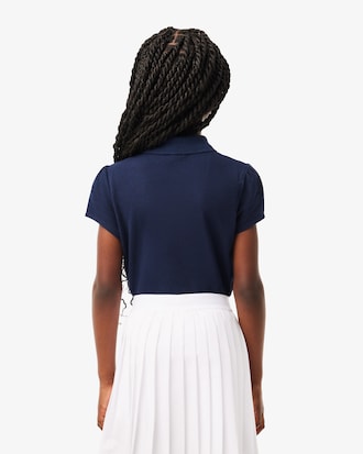 Kids' Scalloped Collar Mini Piqu&eacute; Polo