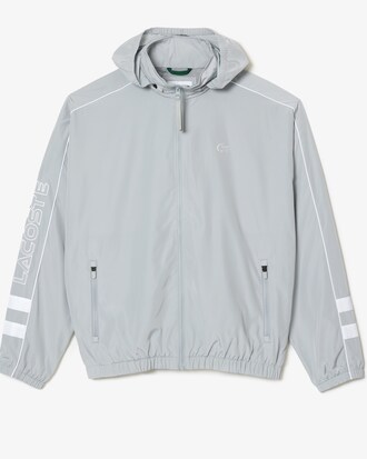 Men's Contrast Details Water-Resistant Zip-Up Jacket
