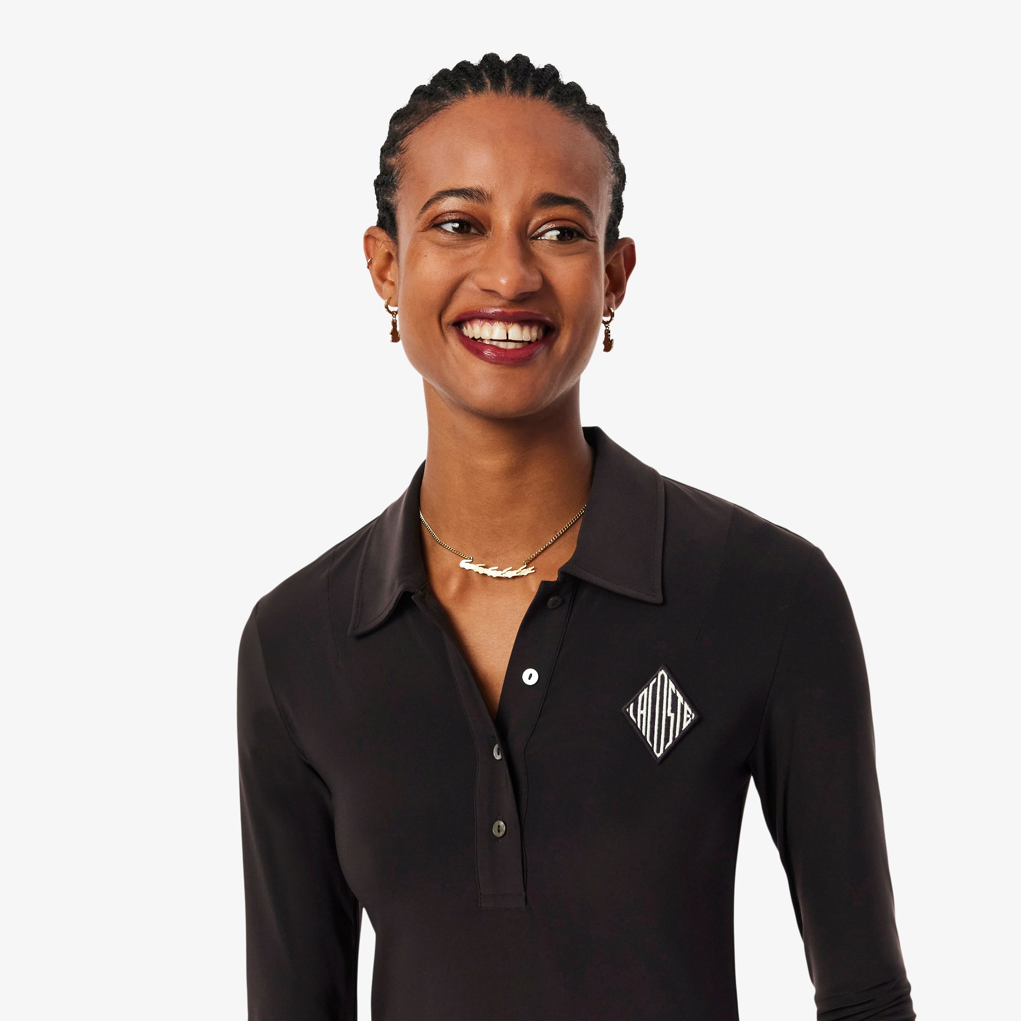 Embroidered Badge Slim Fit Polo Dress